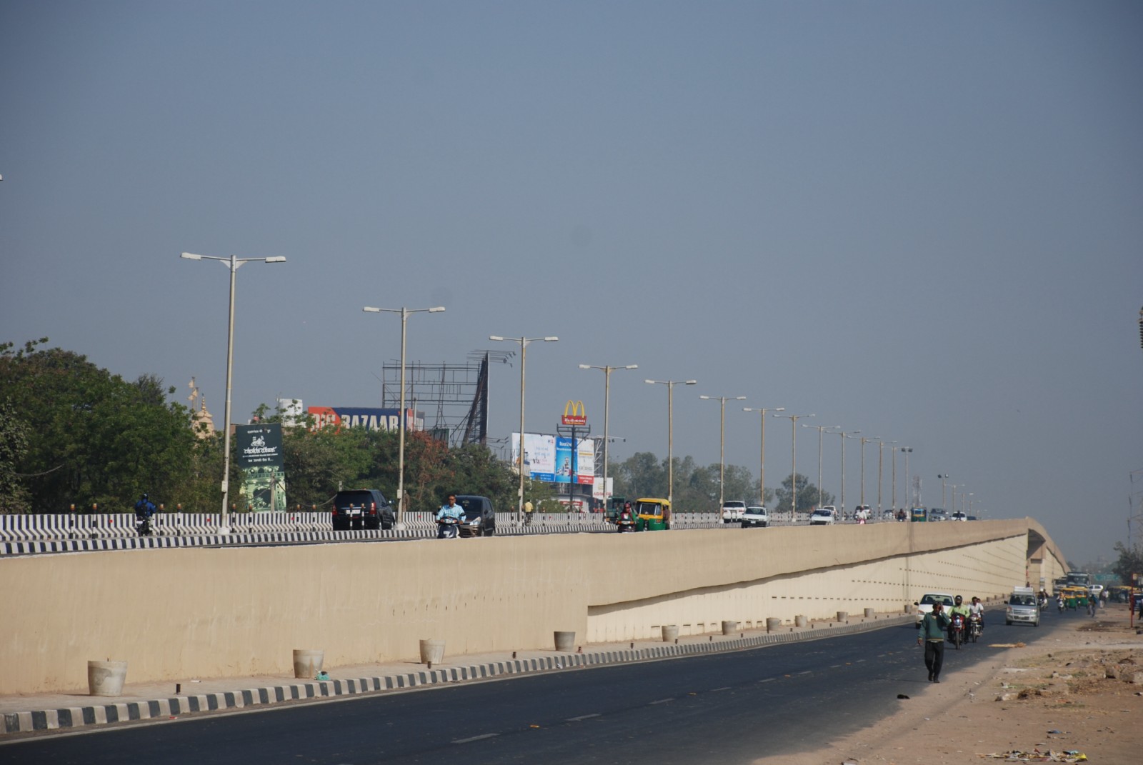 Flyover and urban infrastructure along SG Highway in Ahmedabad